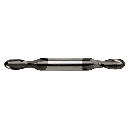 Sowa 1/8" Diameter 2-Flute Ball Nose Double End Regular Length TiAlN Coated End Mill 102333